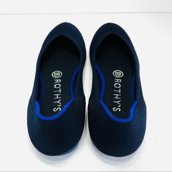 Rothy's Ballet Flats Size 6 Blue Knit Eco-Friendly Sustainable Vegan Round-Toe - Picture 5 of 16